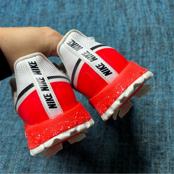 Nike React Infinity Pro Golf Shoes in White Infrared 23 Black - Picture 7 of 9